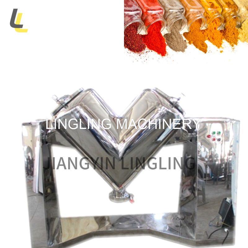 LINGLING V shaped dry spices powder mixing mixer machine