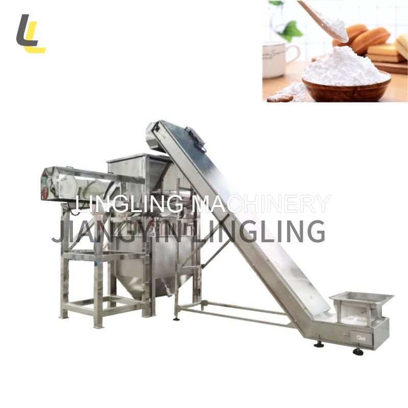 LINGLING Industrial Paste Twin Shaft Screw Ribbon Mixer Mixing Machine Flour Blender Machine