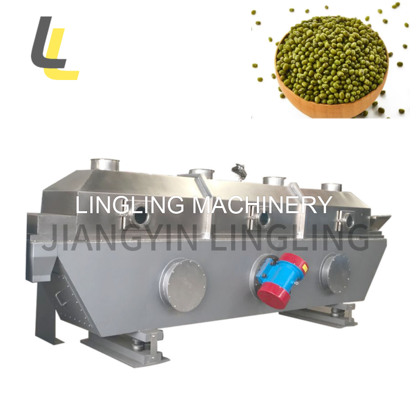 LINGLING Horizontal desiccated coconut meat copra vibrating fluid bed dryer machine drying