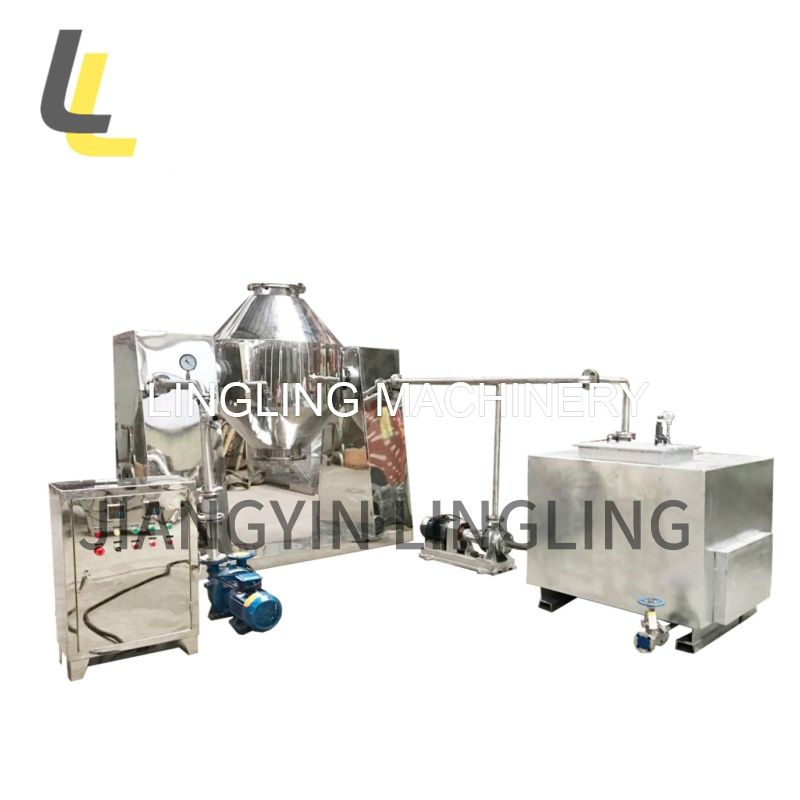 LINGLING salt chemical granules double cone rotary vacuum dryer drying machine